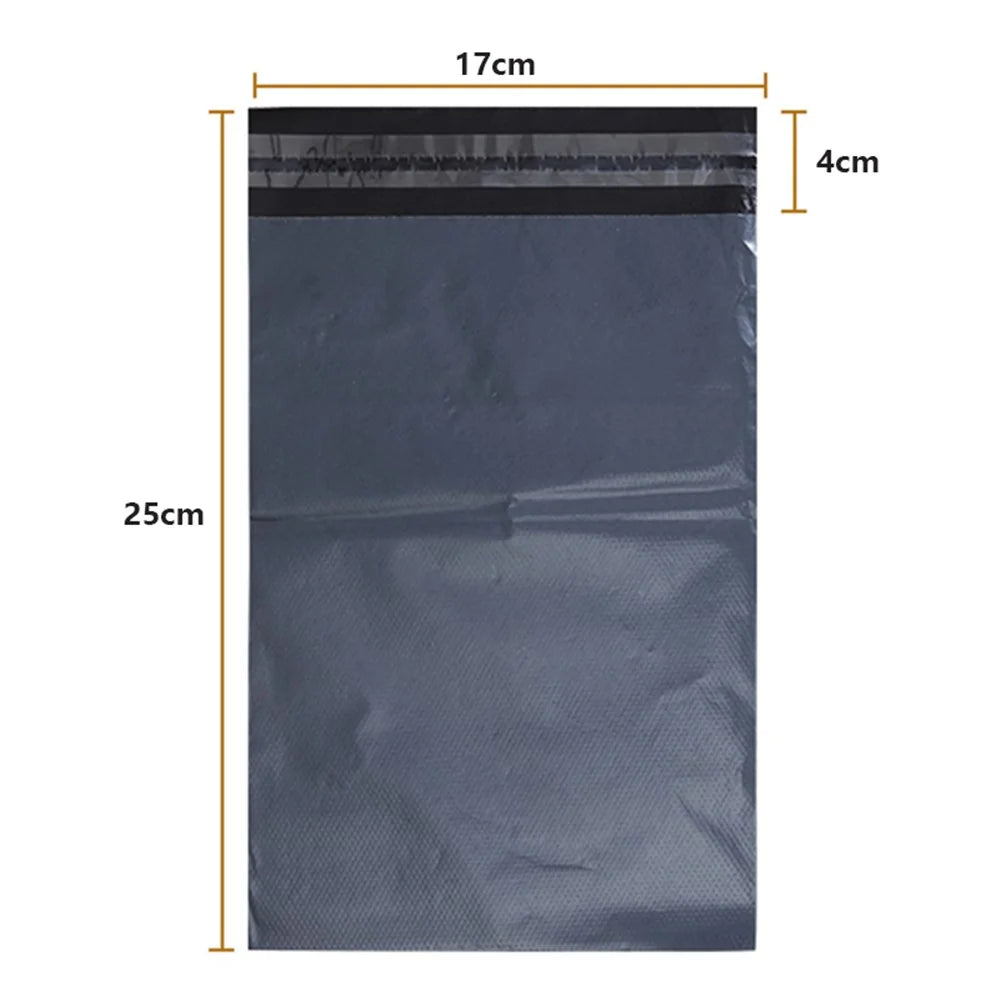MX-060 100Pcs 17x25cm+4cm 11C Shipping Bags PE+PO Self Seal Postal Bags - Black - 6