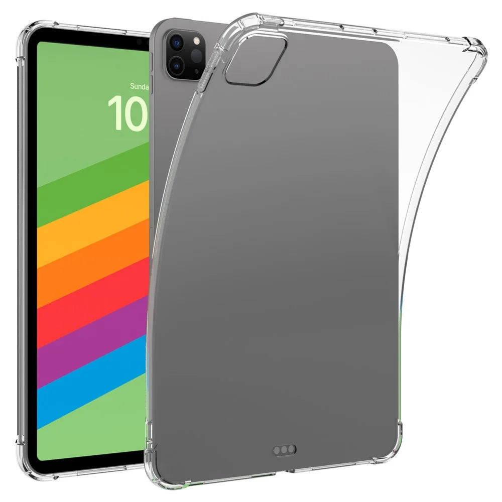 For iPad Pro 11 (2025) / 11 (2024) Case Flexible Transparent TPU Reinforced Corners Tablet Cover - 1