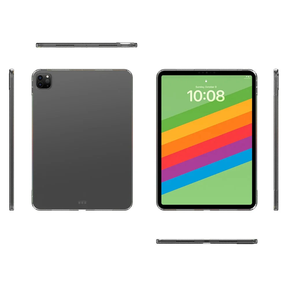 For iPad Pro 13 (2025) / 13 (2024) TPU Case Full Transparent Protective Tablet Cover - 5