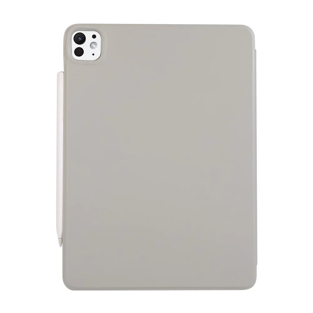 For iPad Pro 11 (2025) / 11 (2024) Case PU Leather Auto Sleep / Wake Cover Magnetic Attachment - Grey - 2