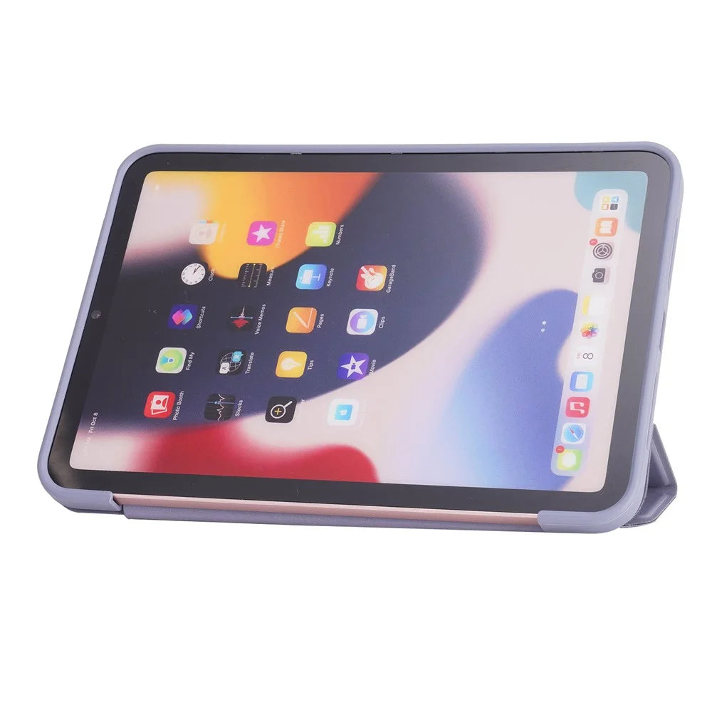 For iPad Air 11 (2026) / (2025) / (2024) Case PU Leather+Silicone Origami Stand Protective Cover - Baby Blue - 7