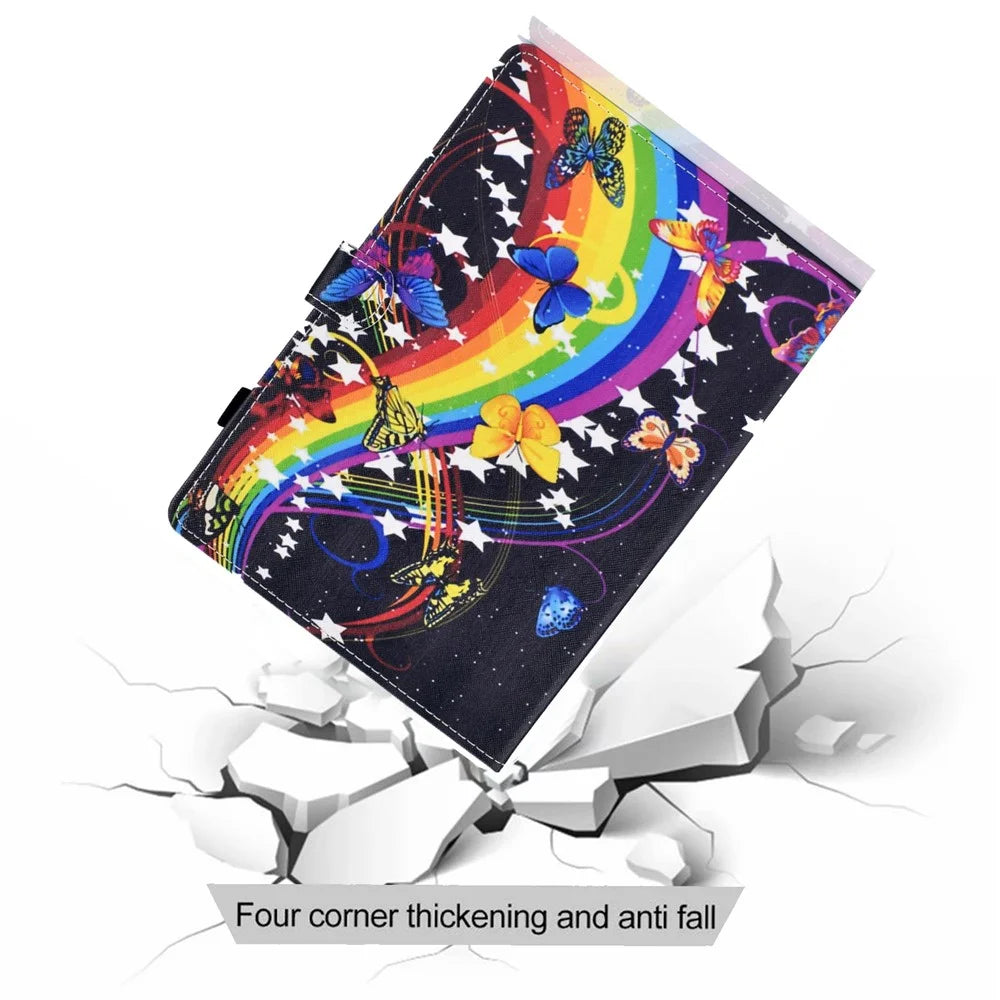 For iPad Pro 11 (2025) / 11 (2024) Case PU Leather+TPU Tablet Protective Cover Pattern Printing Full Protection Shell - Music Butterfly - 5