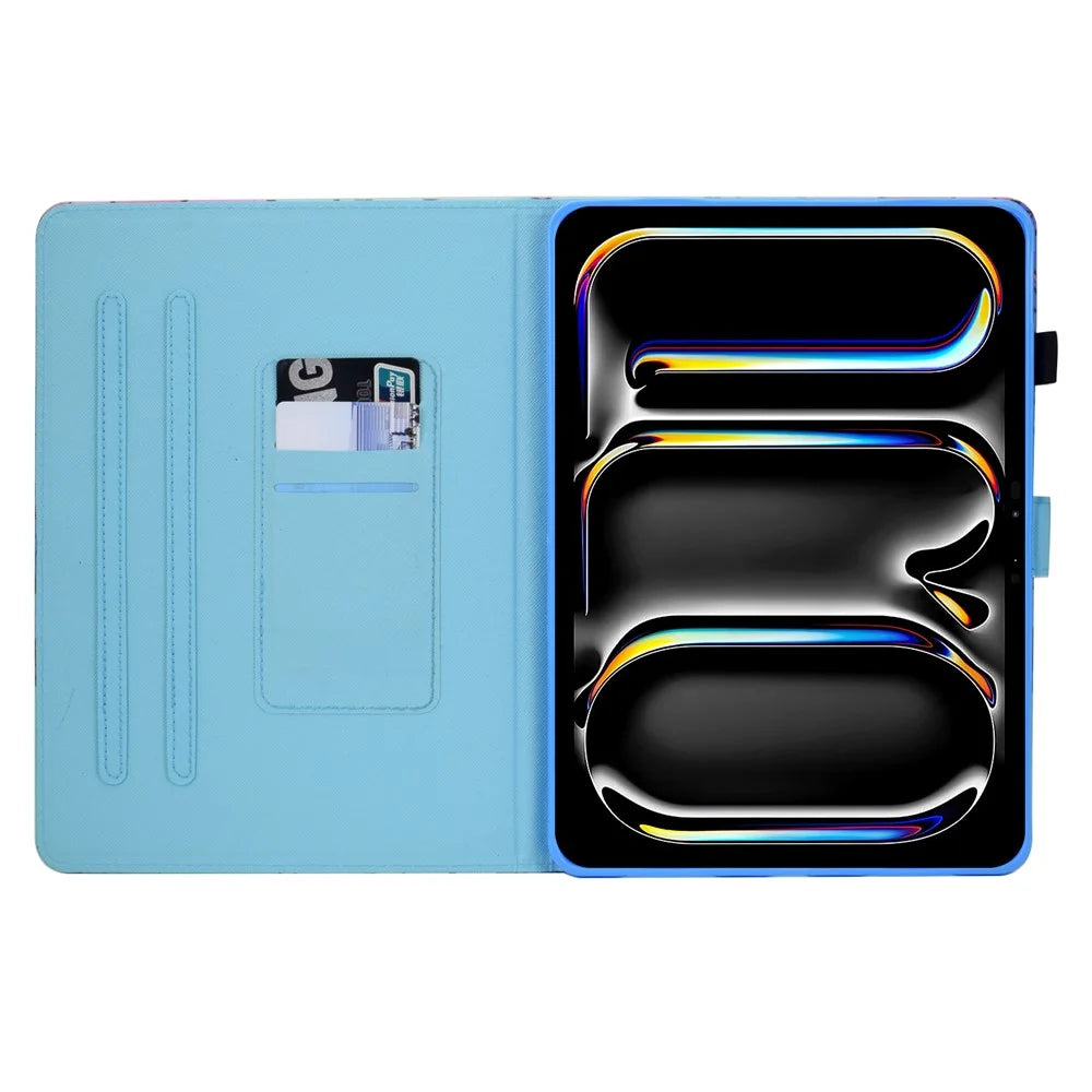 For iPad Pro 11 (2025) / (2024) Tablet Cover Shockproof Leather Card Holder Stand Case - Bird - 2