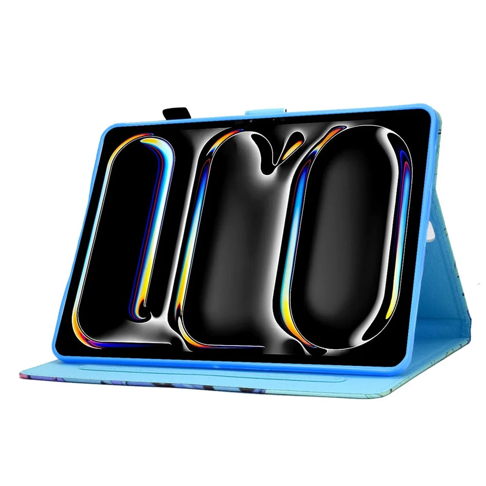 For iPad Pro 11 (2025) / (2024) Tablet Cover Shockproof Leather Card Holder Stand Case - Bird - 3