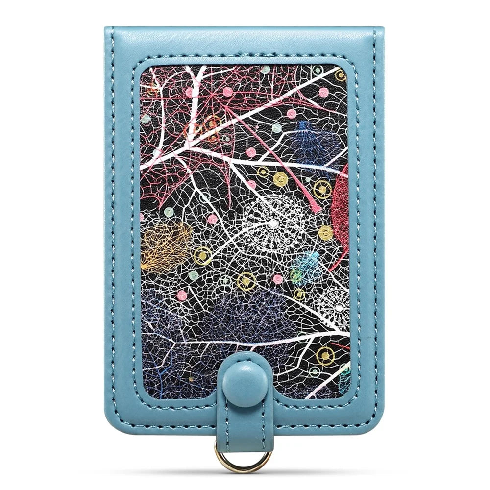 Adhesive Card Holder Kickstand RFID Blocking Credit Card Sleeves Sticker for Smartphones - Blue - 1