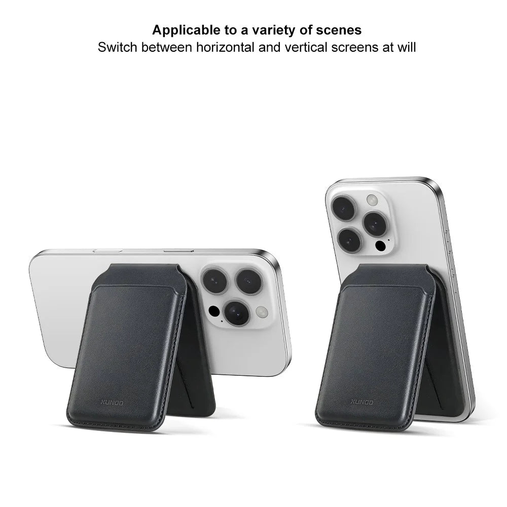 XUNDD XDD-0006 Magnetic Card Holder Genuine Leather Multi-Angle Stand Card Holder - 3
