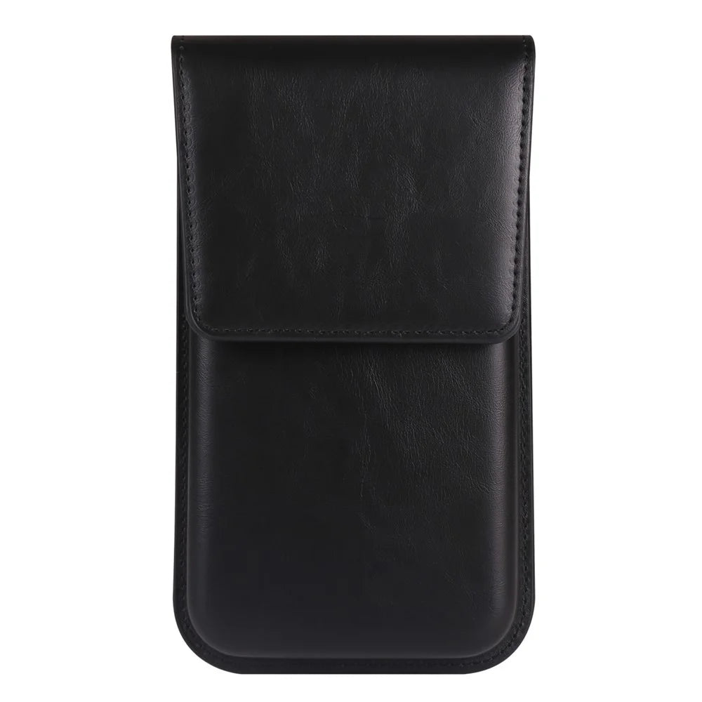 Vertical Phone Holster Belt Clip Case for Universal 6.1-6.3 Inch Waist Phone Pouch Large Flap Design - Black - 3