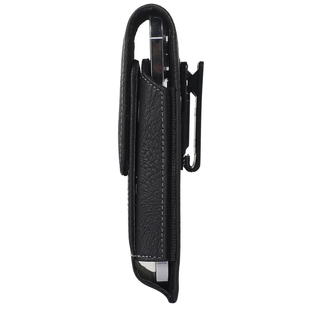 AH-8 5.5-6.7inch Cell Phone Holster Card Holder PU Leather Waist Bag with Rotating Back Clip - 3
