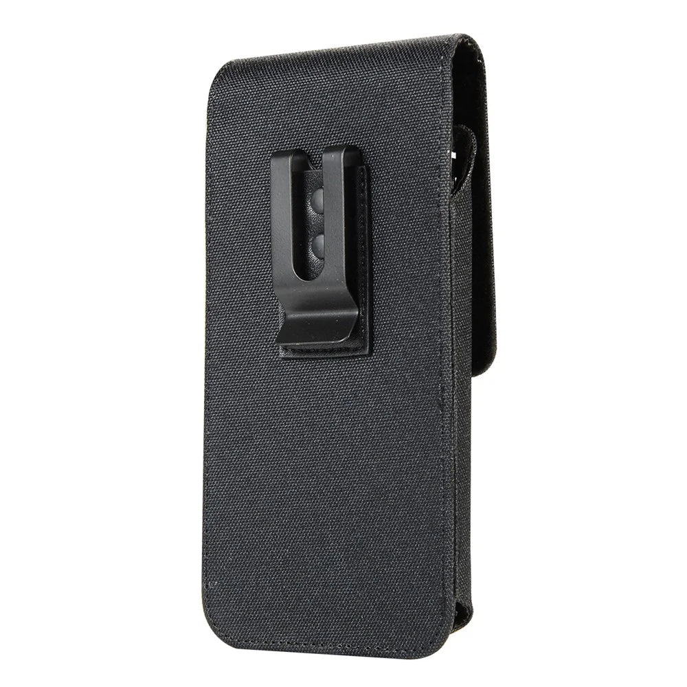Phone Holster Waist Bag for 5.5-6.5 inch Phone , Nylon+PU Leather Card Holder Pouch, Size: 16.5*8.6*2CM - 5
