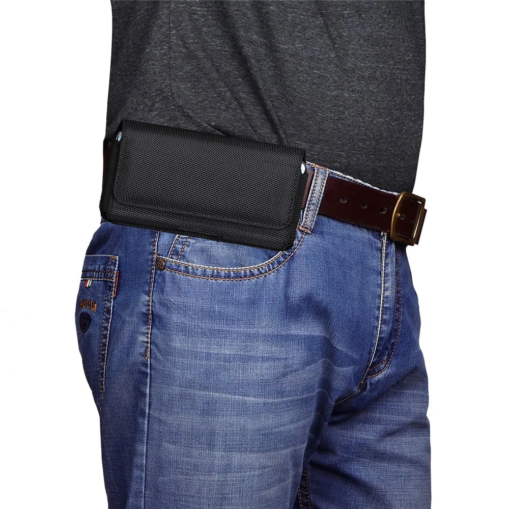 6.7 inch Cellphone Waist Pouch PU Leather Phone Belt Bag with Magnetic Closure, 17 x 9.2 x 2cm - 2