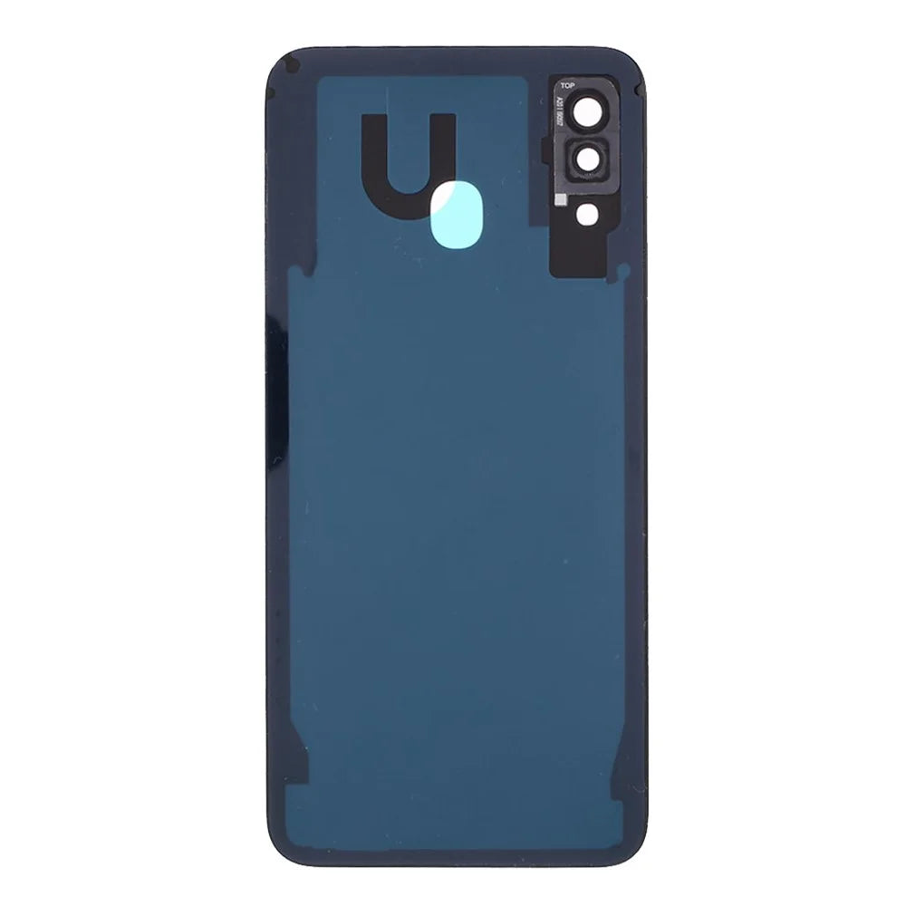 Back Battery Housing Cover with Camera Ring Lens Cover Part (without Logo) for Samsung Galaxy A20 - Black - 3