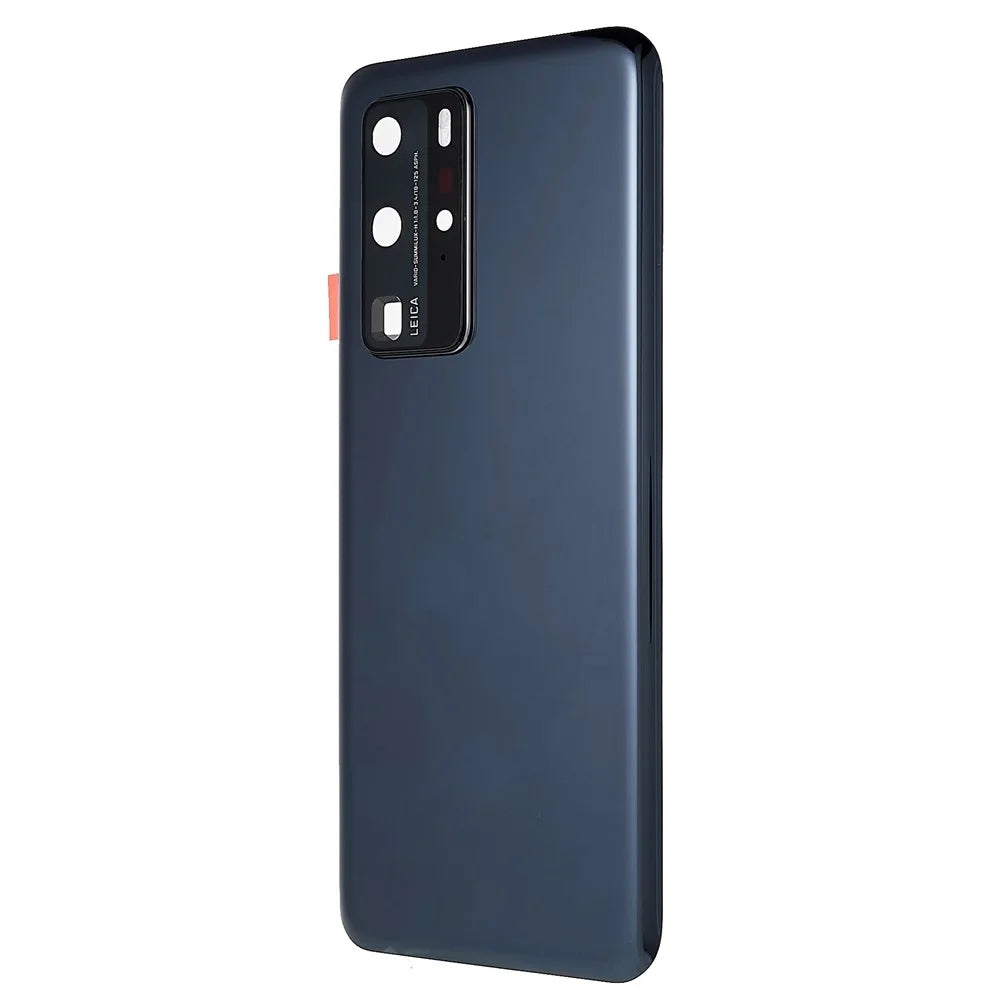 For Huawei P40 Pro OEM Battery Housing with Adhesive Sticker + Camera Lens Cover - Black - 3