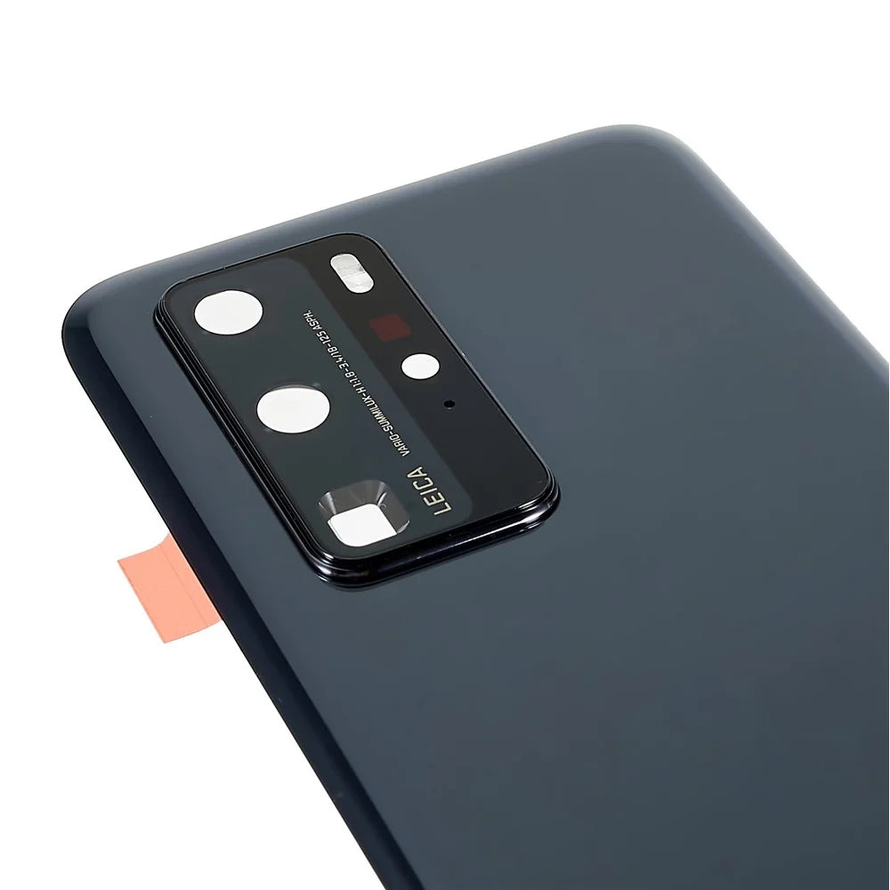 For Huawei P40 Pro OEM Battery Housing with Adhesive Sticker + Camera Lens Cover - Black - 6