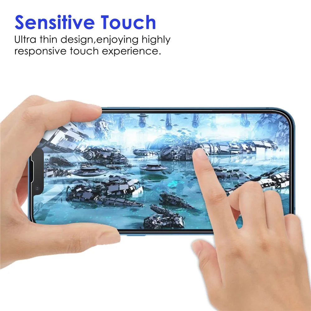For iPhone 14 Pro Max 6.7 inch Ultra Clear Full Coverage Tempered Glass Screen Protector Sensitive Touch Anti-explosion Film + Precise Cutout Camera Lens Protector - 3
