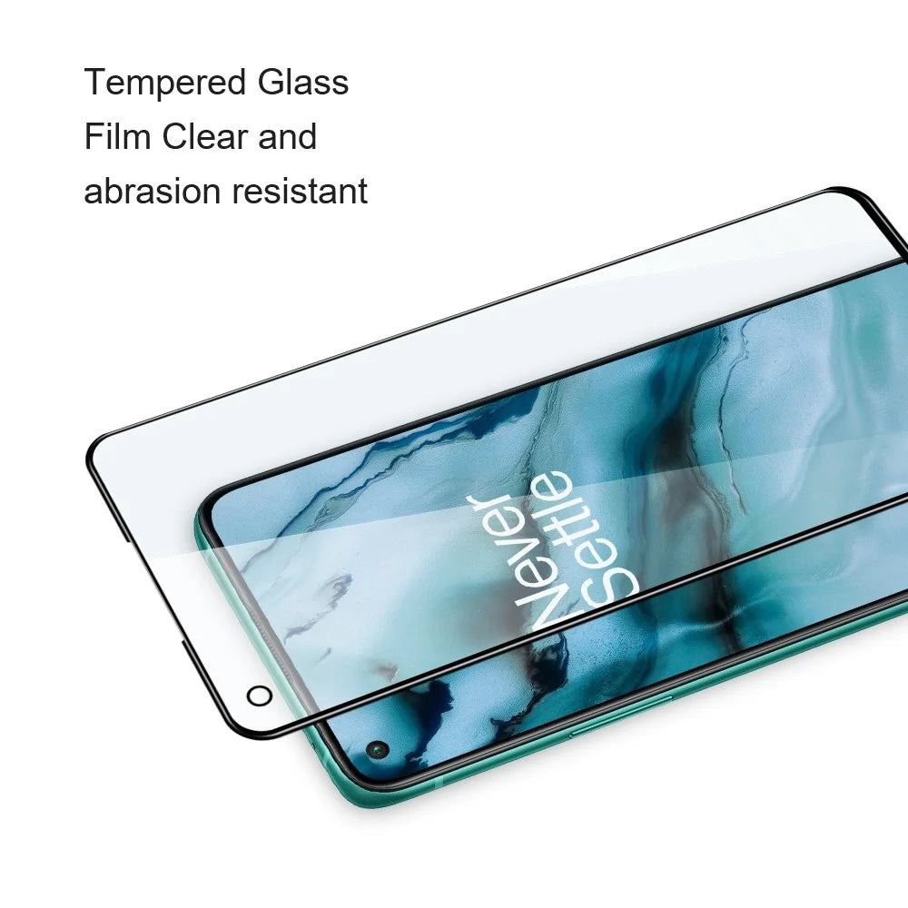 AMORUS 2Pcs / Pack for OnePlus Nord CE 2 5G Silk Printing Tempered Glass Full Glue Full Size Secondary Strengthening Screen Film - Black - 5