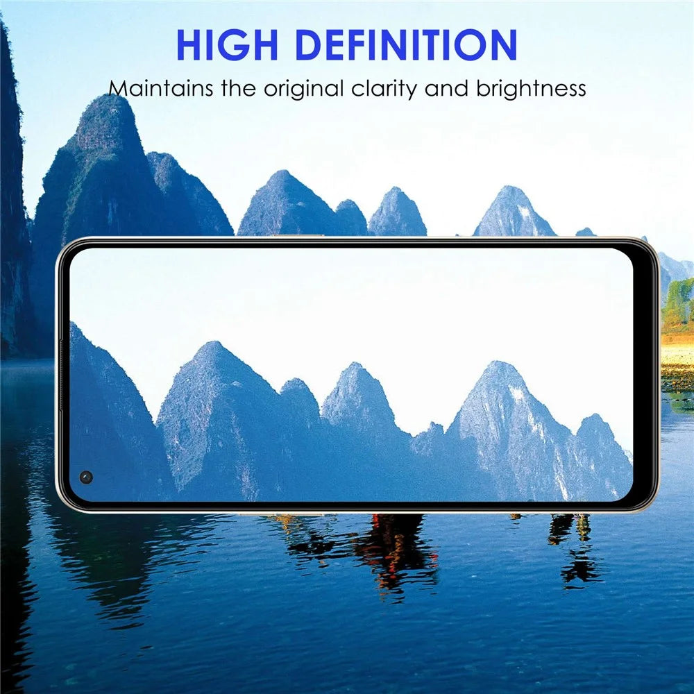 AGC Tempered Glass Film for Oppo Reno8 5G (Global Version) / Oppo Reno8 5G, Full Glue Anti-explosion Black Edge HD Clear Full Screen Protector - 3