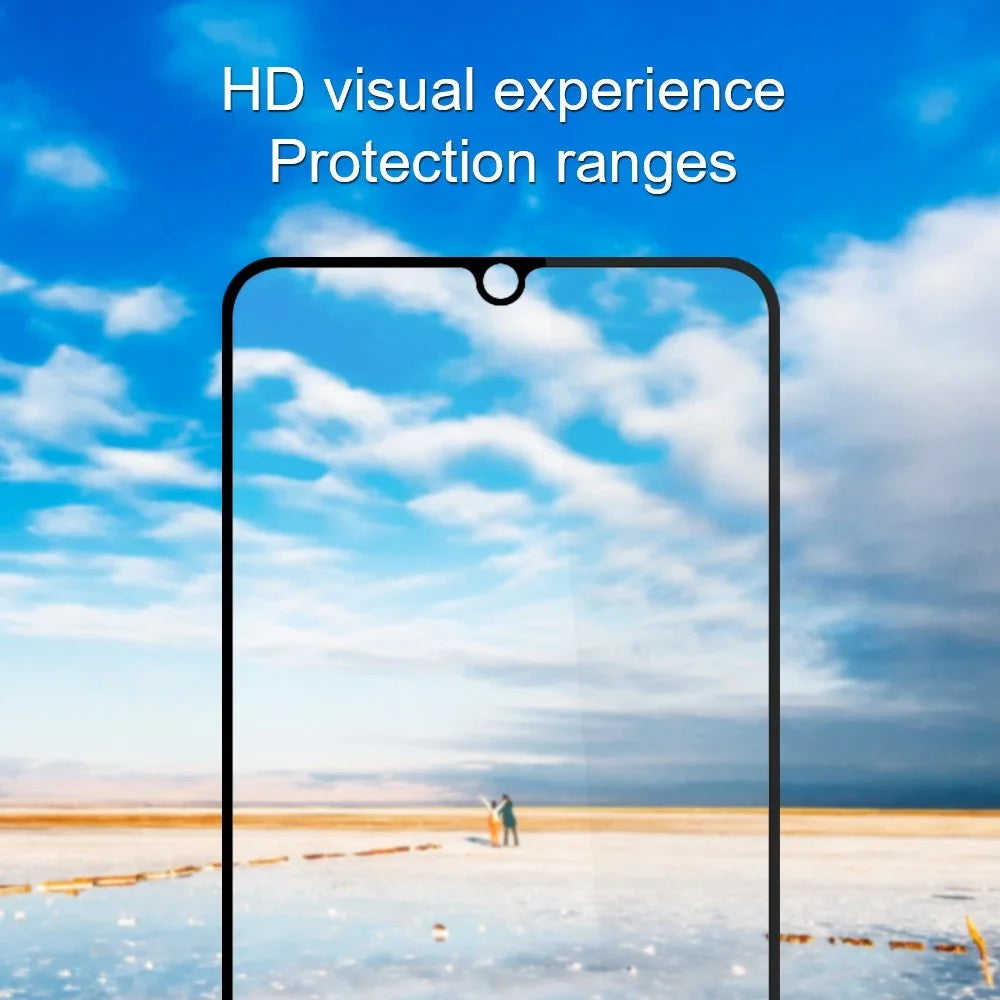 AMORUS For Samsung Galaxy F23 5G / M23 5G Tempered Glass Screen Protector Secondary Strengthening Silk Printing Full Glue Full Cover Film - Black - 4