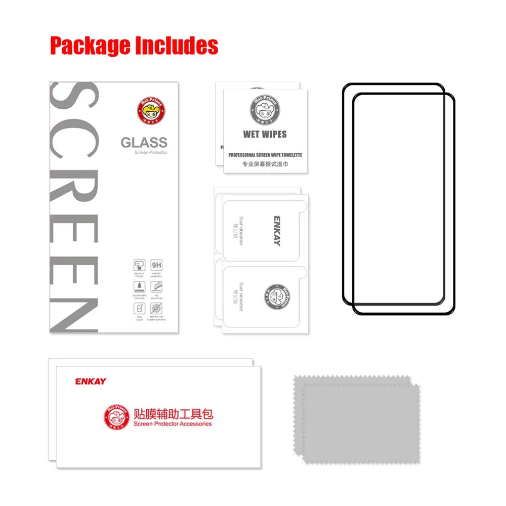 ENKAY HAT PRINCE 2Pcs / Pack For Nothing phone (1) 5G High Aluminium-silicon Glass Full Screen Protector 0.26mm 2.5D Arc Edge Full Glue 9H Screen Film - 6