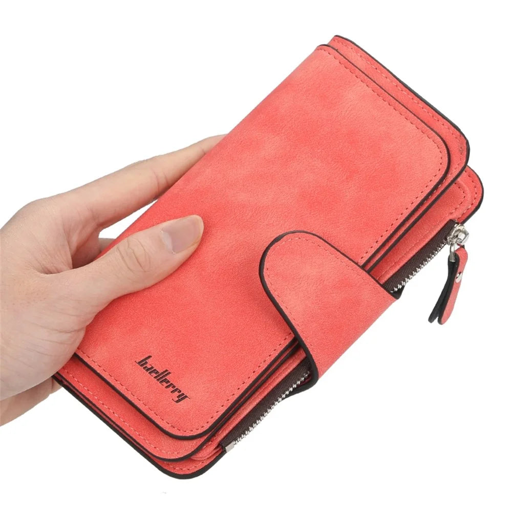 BAELLERRY N2345 Stylish PU Leather Women Clutch Bag Zipper Pocket Multi Card Slots Purse - Black - 3