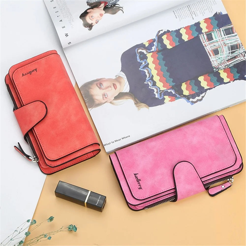 BAELLERRY N2345 Stylish PU Leather Women Clutch Bag Zipper Pocket Multi Card Slots Purse - Black - 5