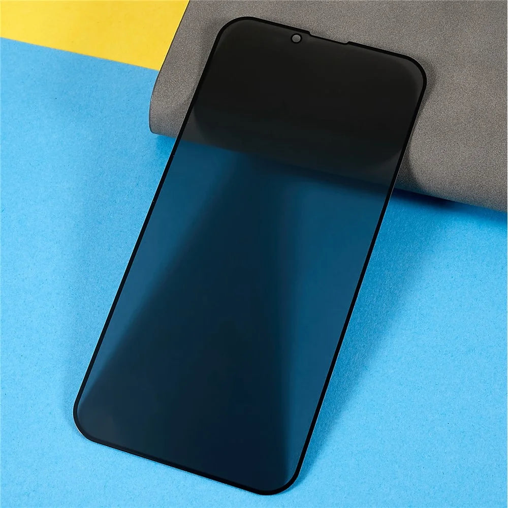For iPhone 14 6.1 inch Full Covering High Aluminium-silicon Glass Film Anti-peep Privacy Protection Anti-wear Full Glue Silk Printing Tempered Glass Screen Protector - 4