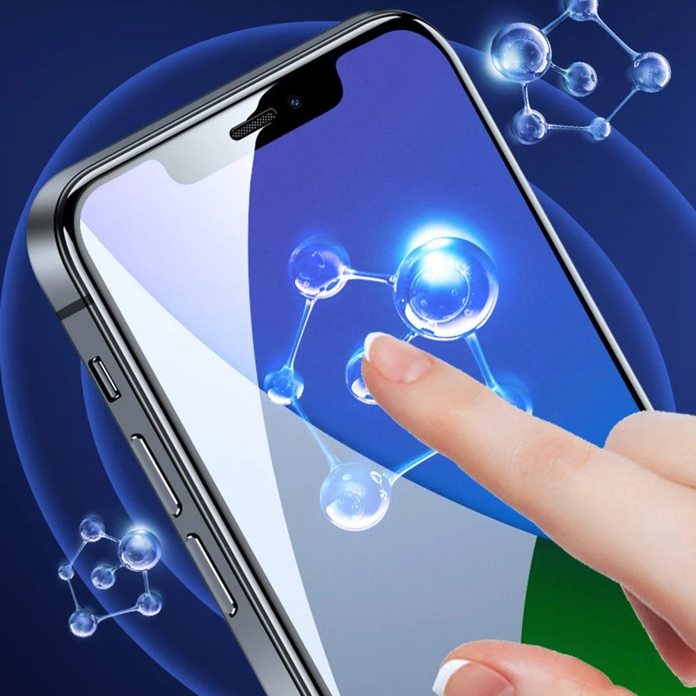 For iPhone 14 Plus Super Clear Smooth Phone Screen Film Anti-fingerprint Full Covering Anti-explosion High Aluminium-silicon Glass Screen Protector - 5