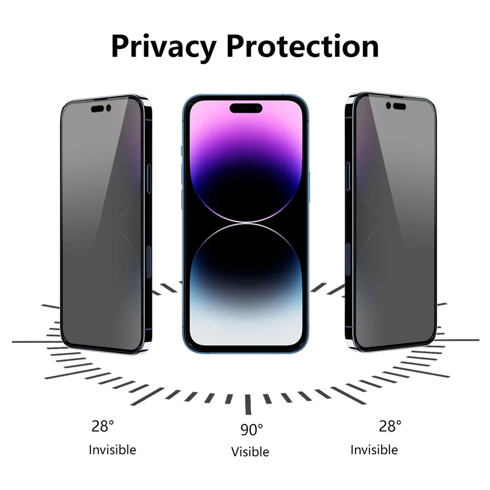 ENKAY HAT PRINCE For iPhone 14 Pro Max 6.7 inch 28 Degree Anti-spy Tempered Glass Full Screen Protector HD Clear Anti-glare Film - 3