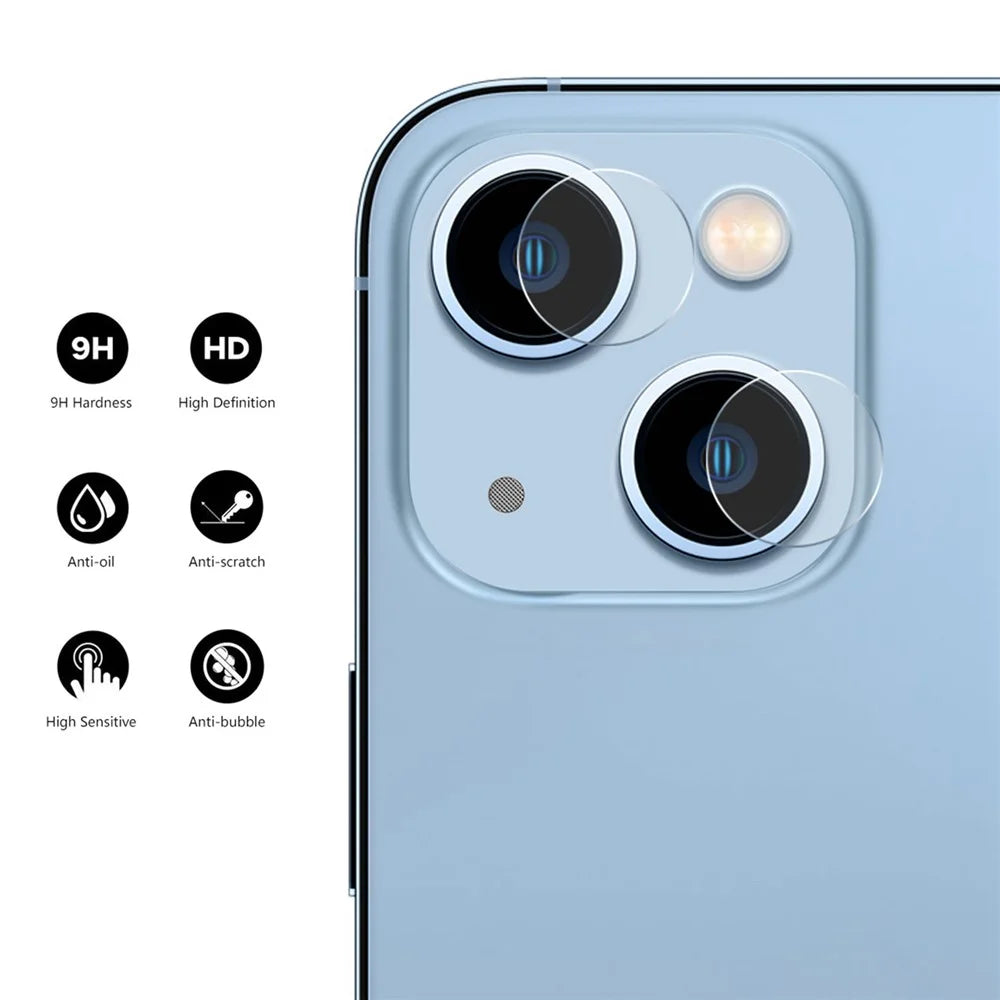 ENKAY HAT PRINCE 2 Sets for iPhone 14 6.1 inch / 14 Plus Camera Lens Protector 0.2mm Full Glue Tempered Glass Film (2Pcs / Set) - 2
