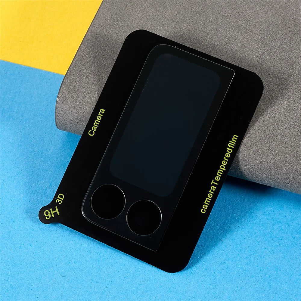 For Samsung Galaxy Z Flip4 5G 2Pcs / Set Wear-resistant Precise Cutout Silk Printing Camera Lens Protector 2.5D Arc Edge Tempered Glass Film - 3