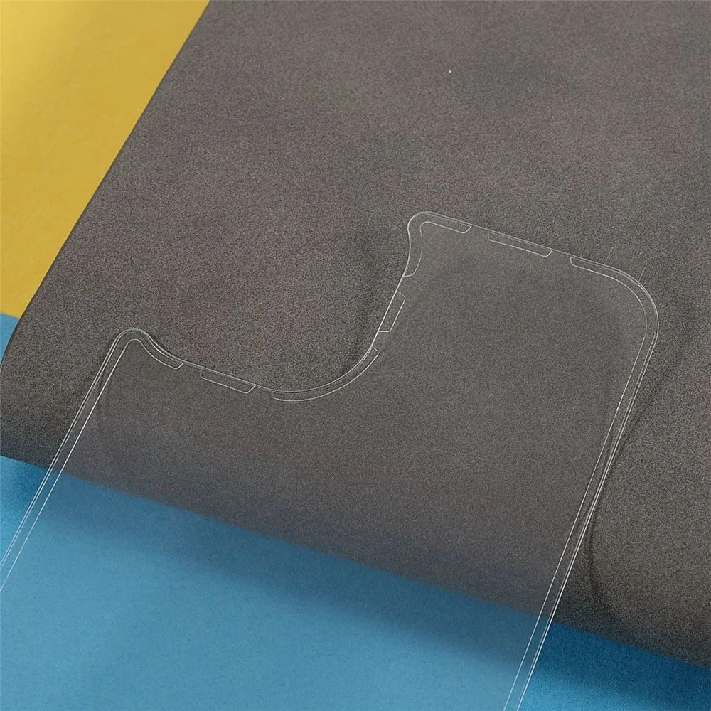 Temepred Glass Phone Back Film for iPhone 14 6.1 Inch, Anti-Explosion Side Glue Back Protector - 3