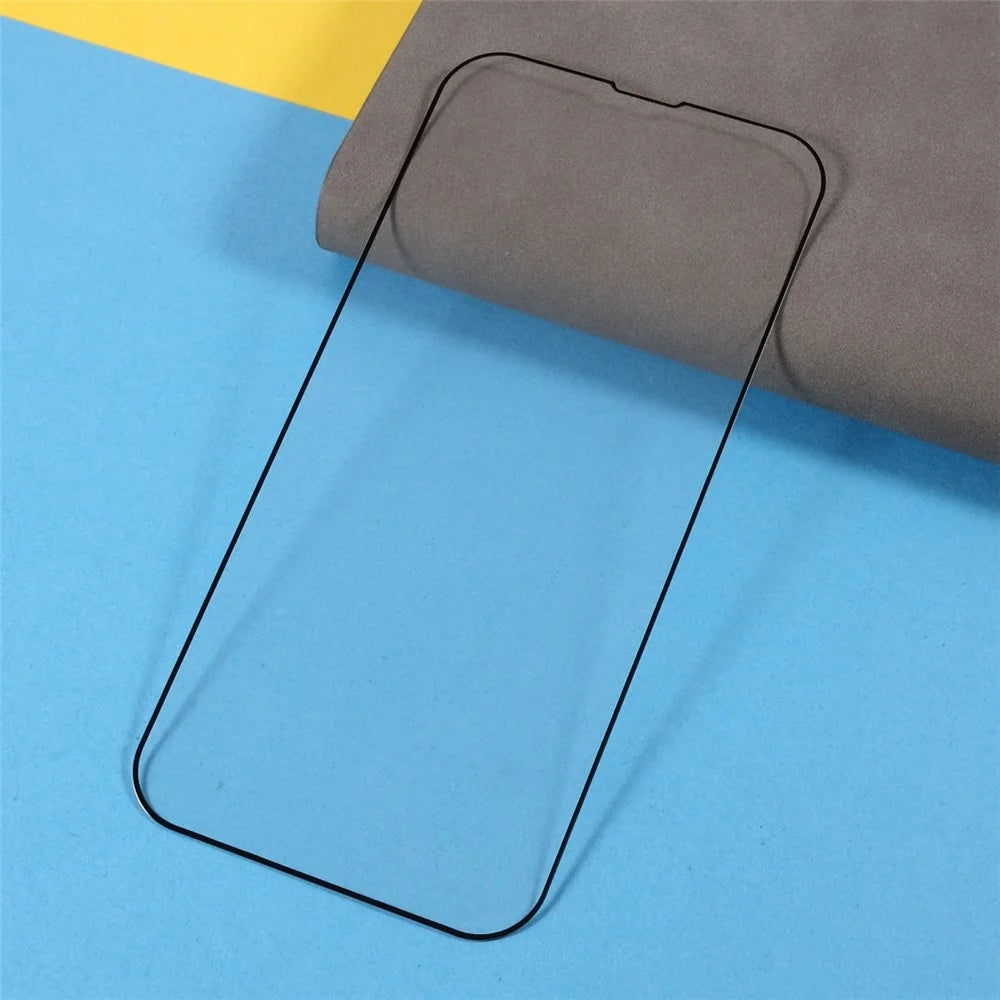 For iPhone 14 Plus 9D Full Coverage Silk Print HD Tempered Glass Film Full Glue Anti-explosion Screen Protector - 4
