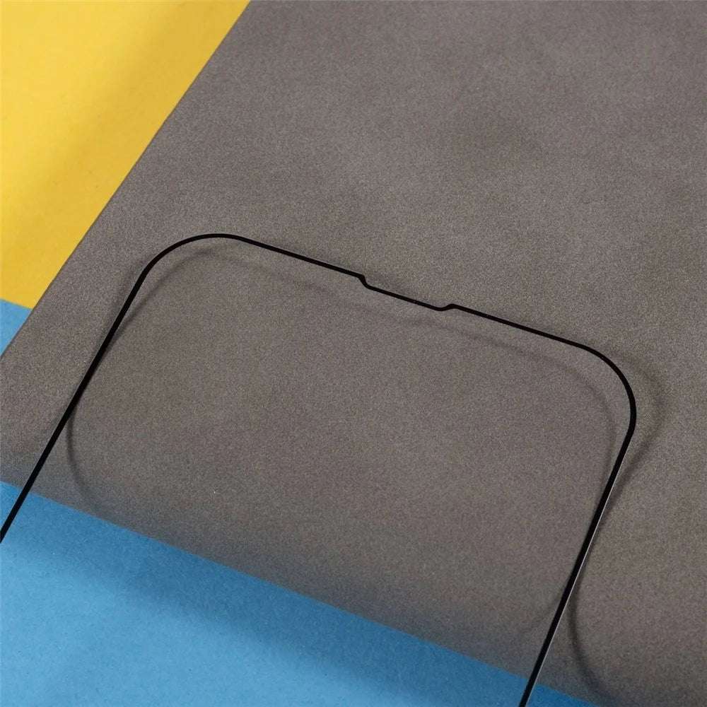 For iPhone 14 Plus 9D Full Coverage Silk Print HD Tempered Glass Film Full Glue Anti-explosion Screen Protector - 7