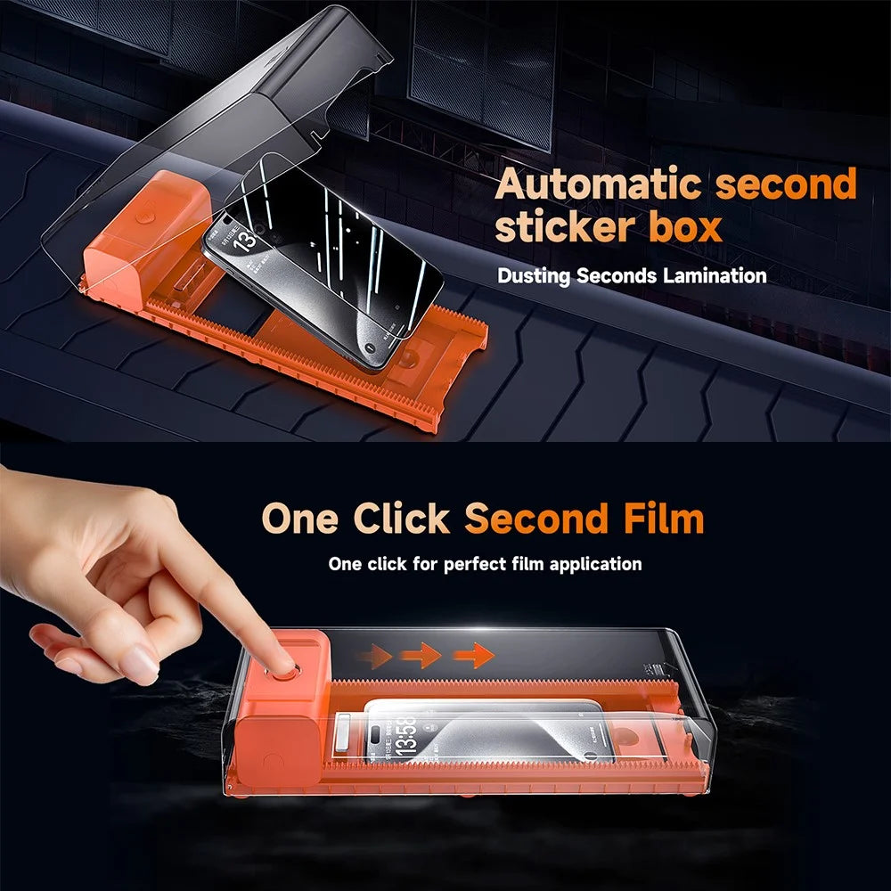 2Pcs For iPhone 12 Pro Max Anti-Spy Tempered Glass Film with Automatic Align Tool - 3