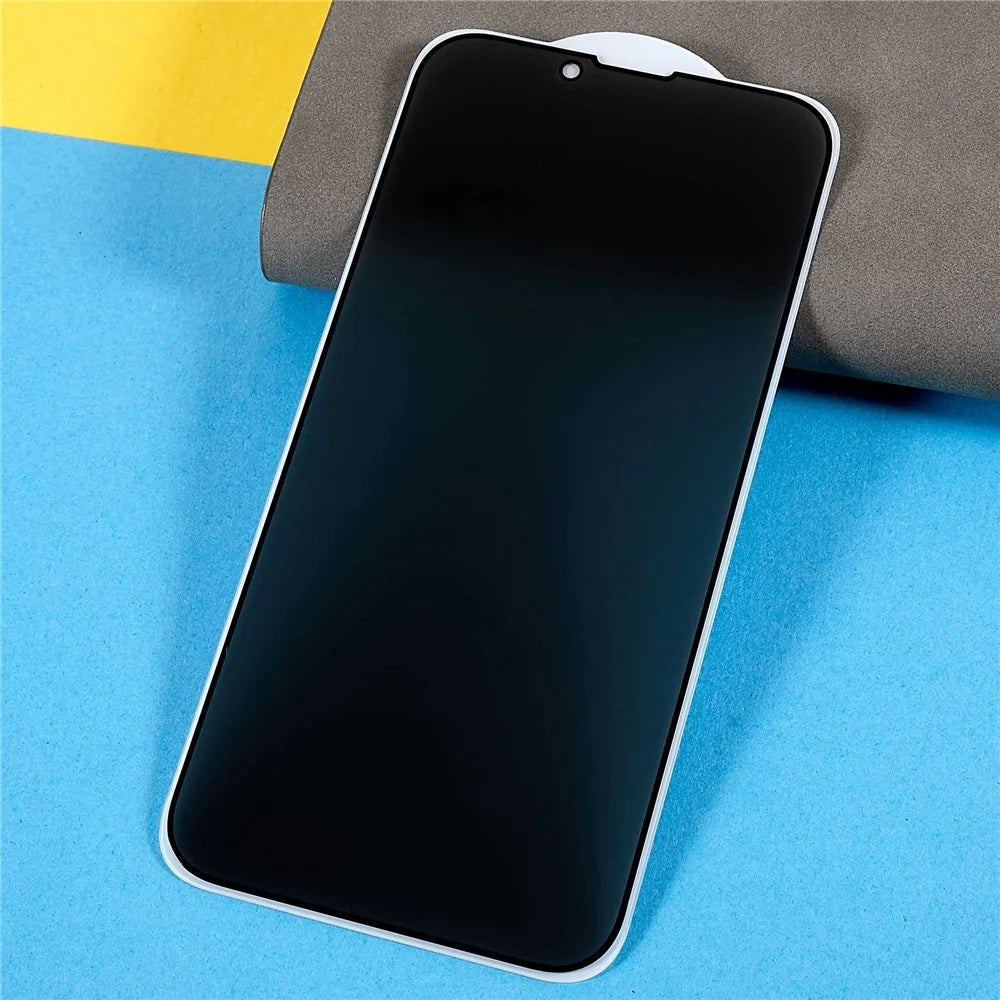 Anti-spy Tempered Glass Full Screen Protector for iPhone 14 6.1 inch, Bright Silk Printing Edge Full Glue Matte Screen Film - 3