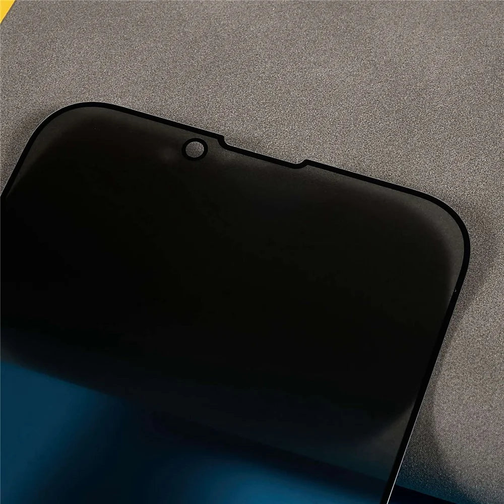 Anti-spy Tempered Glass Full Screen Protector for iPhone 14 6.1 inch, Bright Silk Printing Edge Full Glue Matte Screen Film - 5