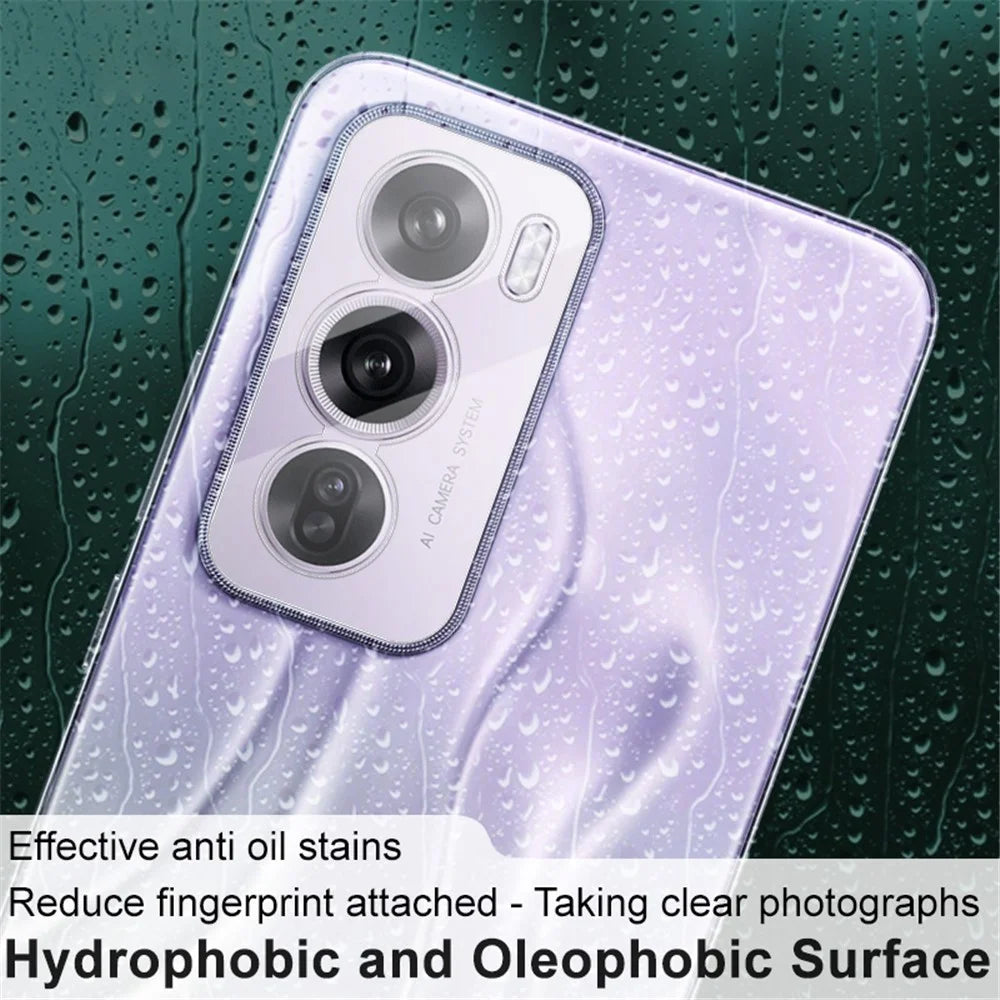 IMAK For Oppo Reno12 Pro 5G (Global) Camera Lens Protector Clear Acrylic Lens Cap + Tempered Glass Lens Film - 3
