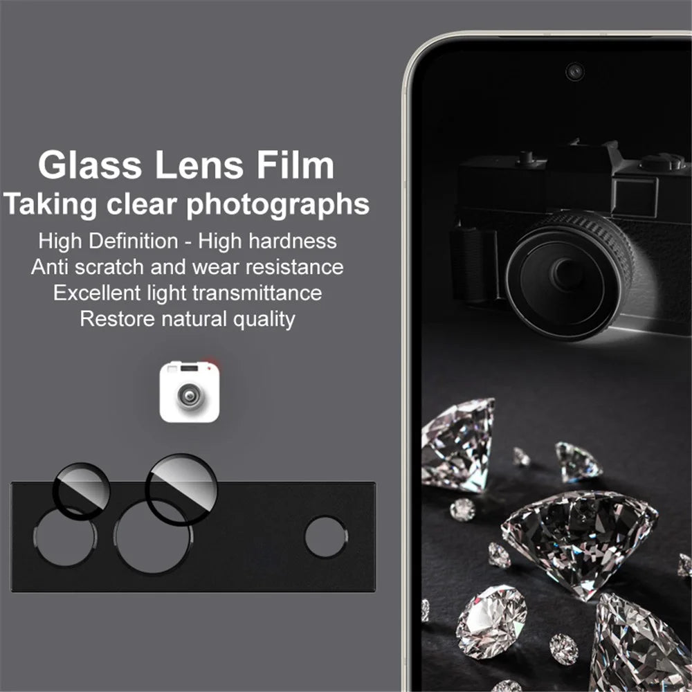 IMAK For Google Pixel 8a Camera Lens Protector Metal+Tempered Glass Phone Rear Lens Film - 2