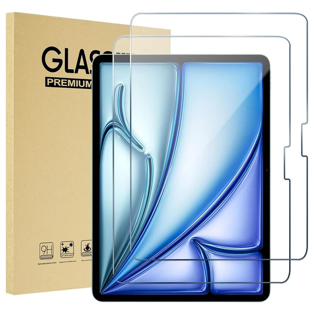 2Pcs For iPad Pro 11 (2025) / 11 (2024) Screen Protector Tempered Glass Film 2.5D Arc Edge - 1