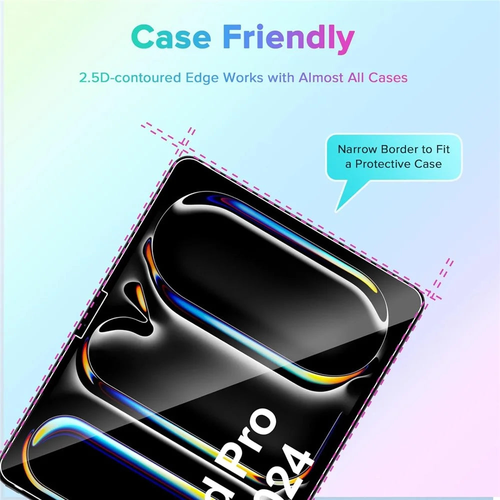 2Pcs For iPad Pro 13 (2025) / 13 (2024) Tempered Glass Film 2.5D Arc Edge Clear Screen Protector - 4