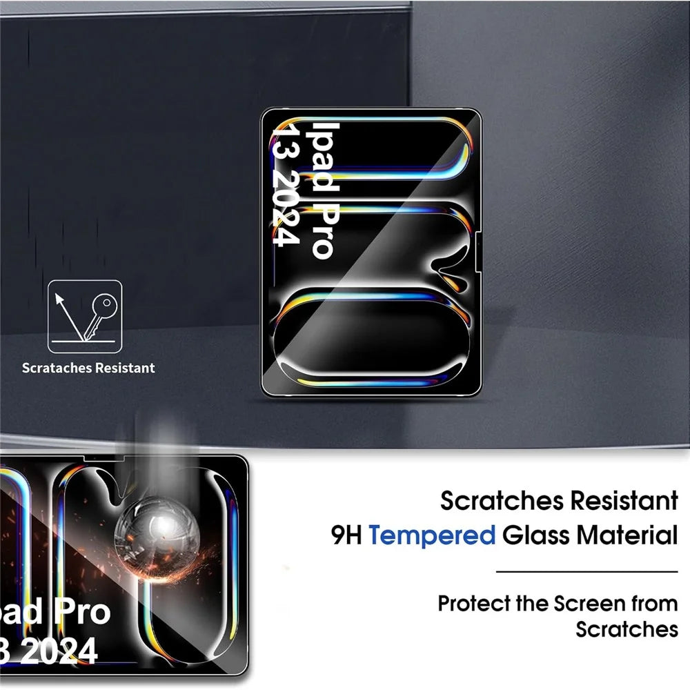 2Pcs For iPad Pro 13 (2025) / 13 (2024) Tempered Glass Film 2.5D Arc Edge Clear Screen Protector - 5