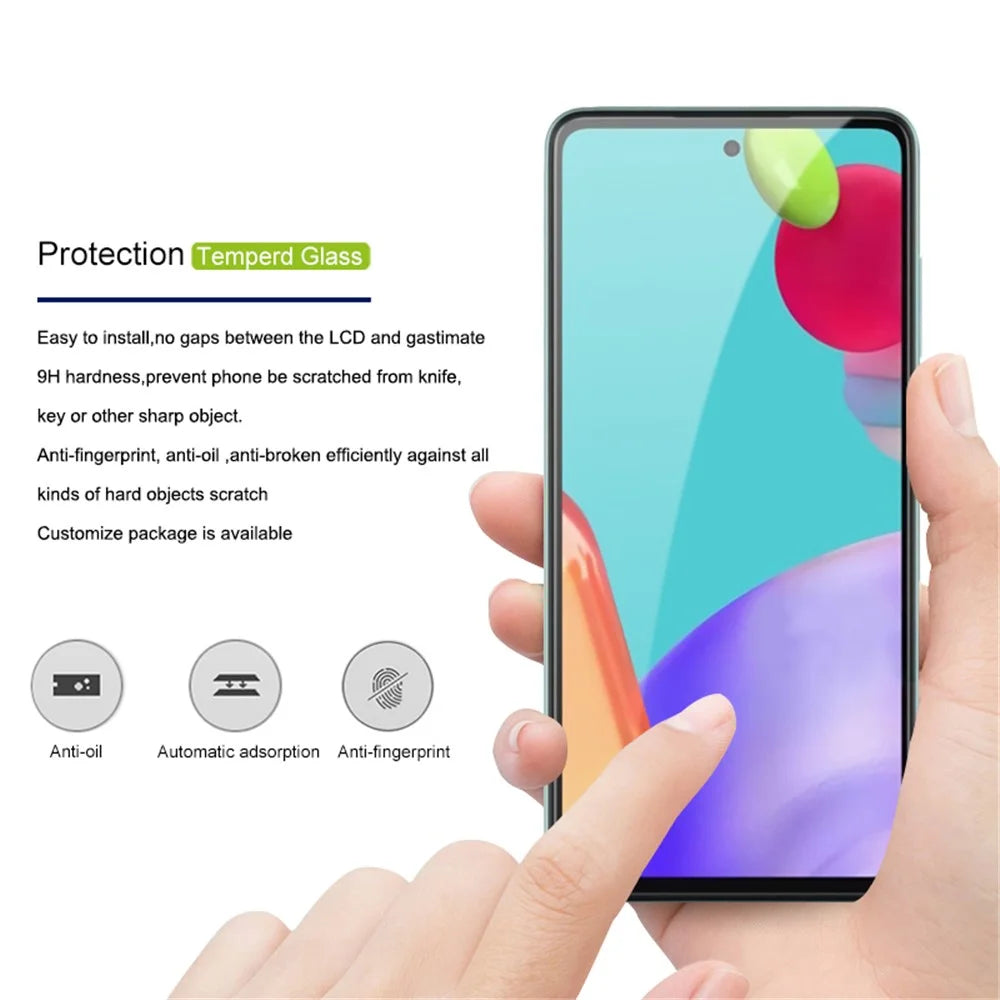 MOCOLO 25Pcs For Samsung Galaxy A51 4G SM-A515 / A51 5G SM-A516 / A52 4G / A52 5G / A52s 5G / A53 5G Screen Protector Silk Printing Film - Black - 2