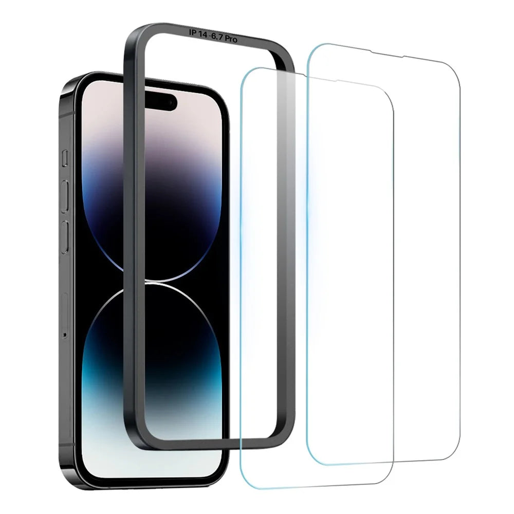 NORTHJO 2Pcs A+ For iPhone 14 Pro Max Tempered Glass Screen Protector 0.3mm 2.5D with Installation Tool - 2