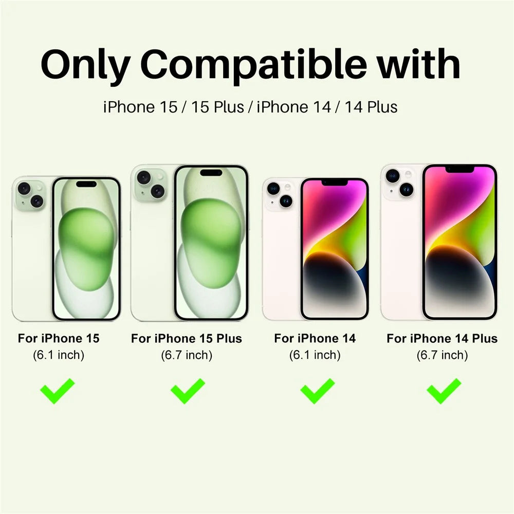 NORTHJO 3 Sets for iPhone 15 / 15 Plus / 14 / 14 Plus Lens Protector Glitter Metal Ring Tempered Glass Lens Film - Green - 2