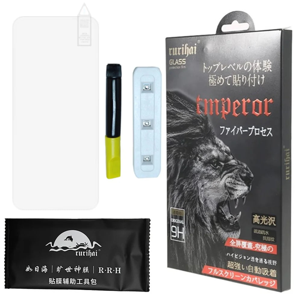 RURIHAI For Oppo Reno12 5G (Global) Screen Protector 3D UV Liquid Ultra Clear Full Glue Film - 5