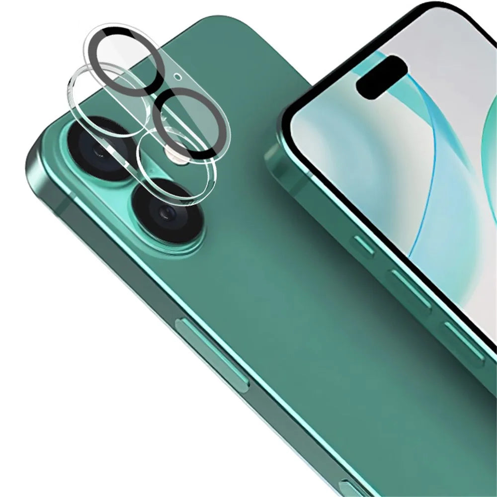 IMAK For iPhone 16 / 16 Plus Camera Lens Film Acrylic Lens Cap + Tempered Glass Lens Film - 1