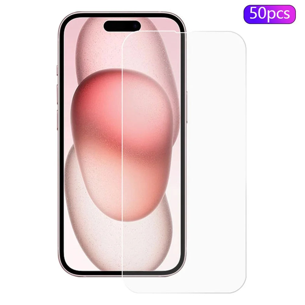 MOCOLO 50Pcs For iPhone 15 Plus Screen Protector Anti-Scratch HD Clear Tempered Glass Film - 1