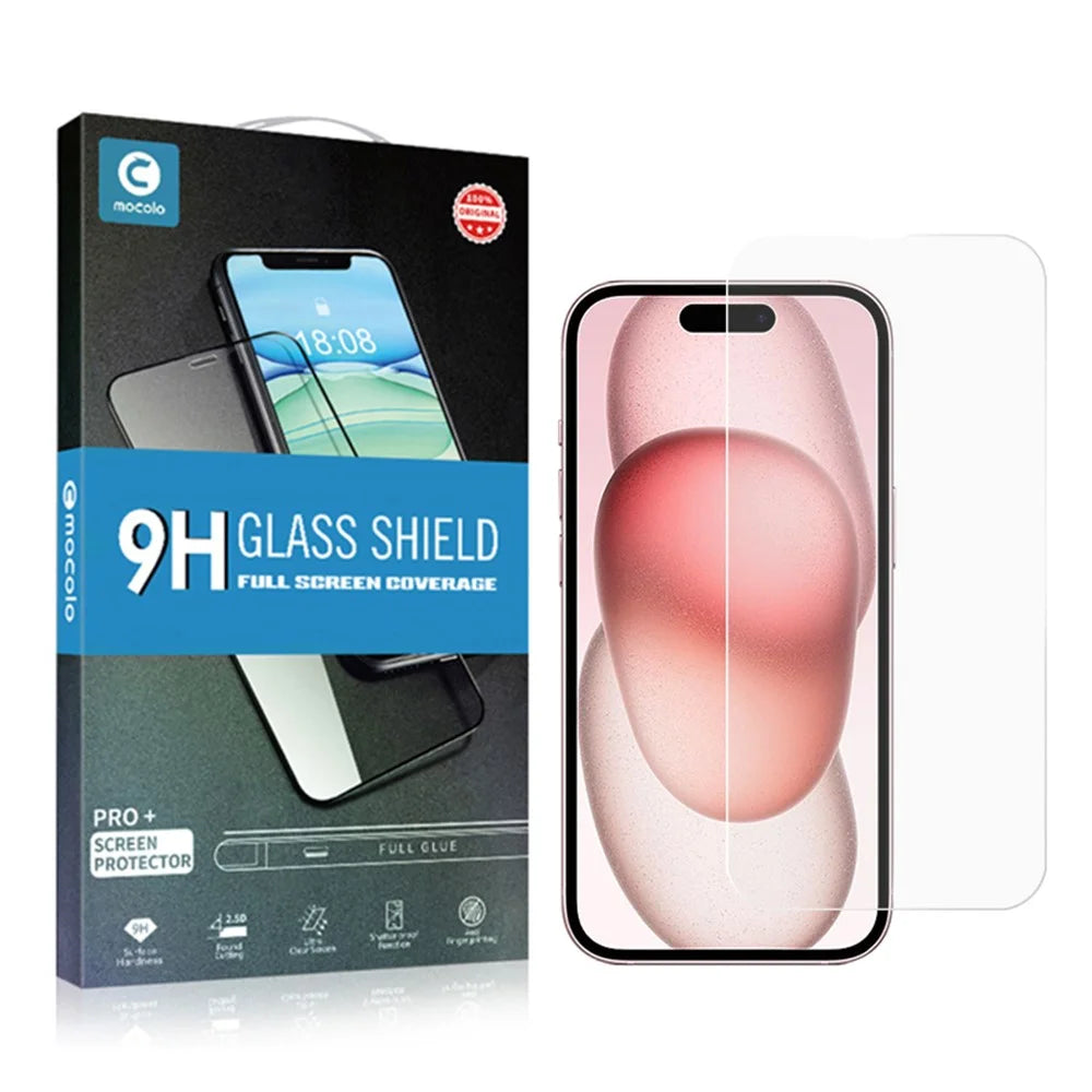 MOCOLO 50Pcs For iPhone 15 Plus Screen Protector Anti-Scratch HD Clear Tempered Glass Film - 6