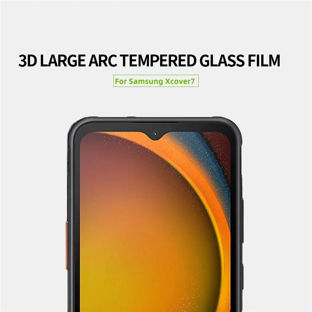 MOFI JK 3D Tempered Glass Film-1 for Samsung Galaxy Xcover7 Screen Protector 3D Curved Edge Clear Film - 2