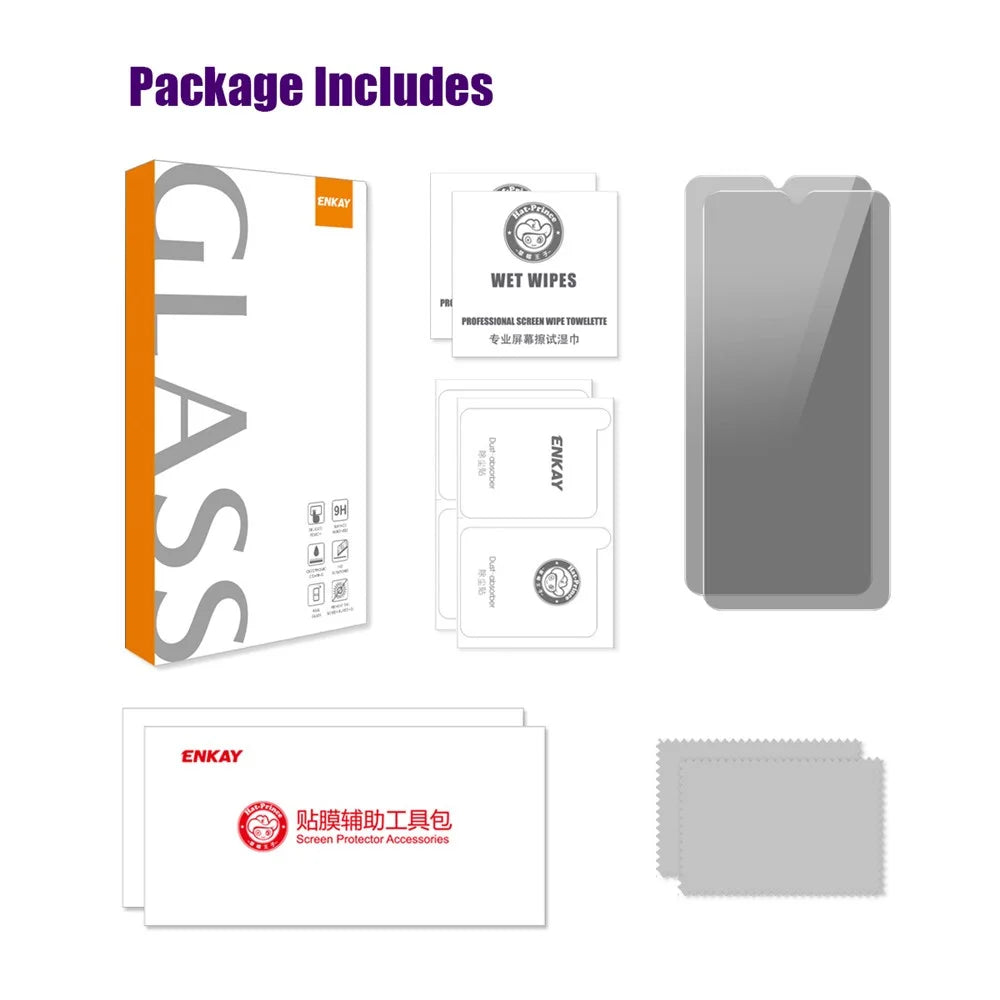 ENKAY HAT PRINCE 2Pcs For Motorola Moto E22 4G / E22i 4G Screen Protector 28-degree Anti Spy Privacy Film - 7