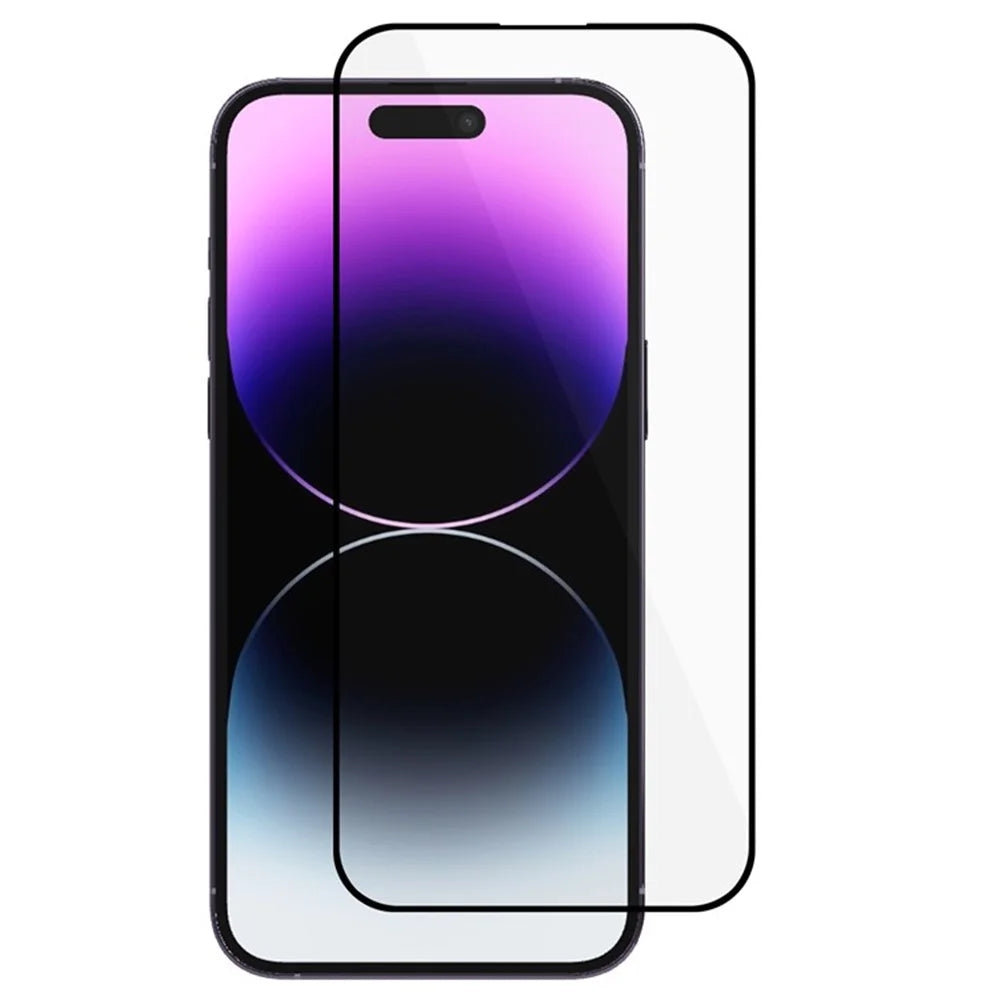 For iPhone 16 Pro Screen Protector Silk Printing Full Coverage Tempered Glass - 1